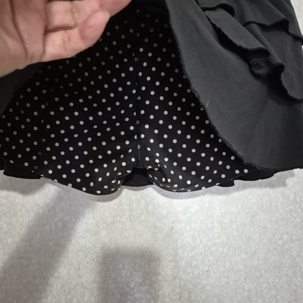 VSX Black Bubble Mini Skirt with Ruffled Tiers...SIZE:L - Picture 5 of 11